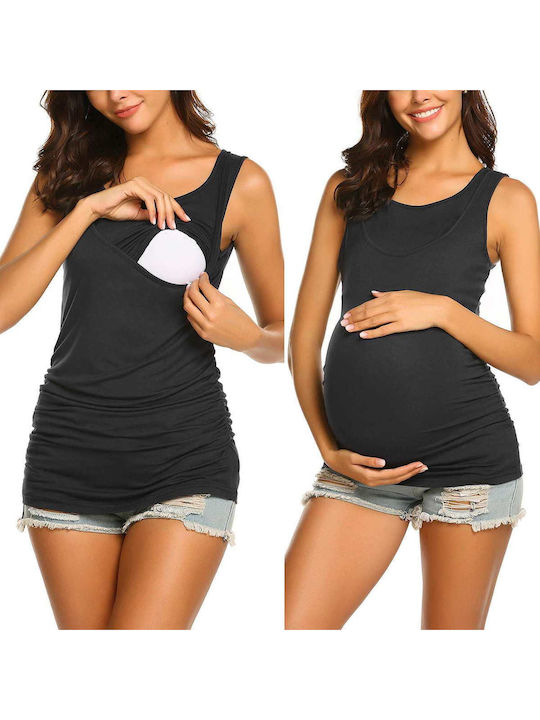 Queen Mother Maternity Top Black