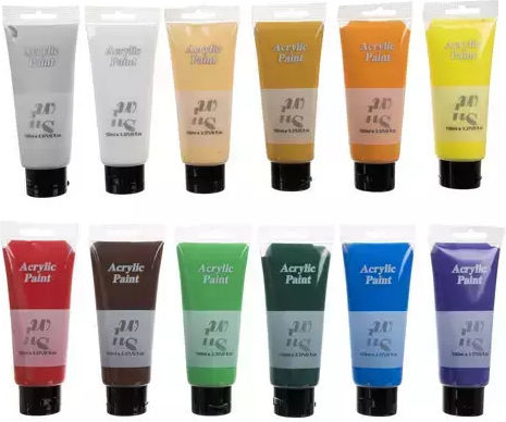Maaleo Acrylic Paint Set in Multicolour color 100ml 12pcs