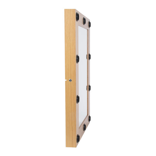 GloboStar Καθρέπτης Μακιγιάζ Τοίχου με Φως 60x90cm Μπεζ