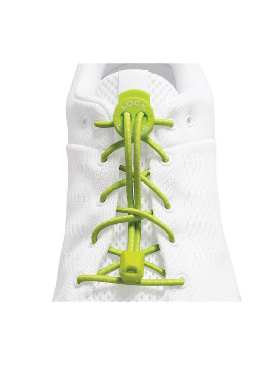 Lock Laces Original Shoelaces Elastic Green 2pcs 122cm