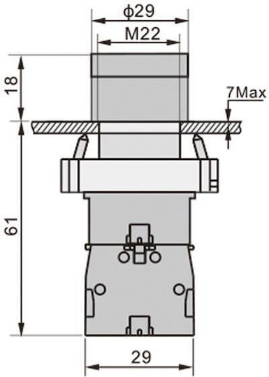 Industrial Push Button 03.002.0077