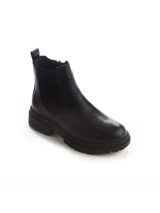 Fshoes Kids Chelsea Boots with Zipper Black