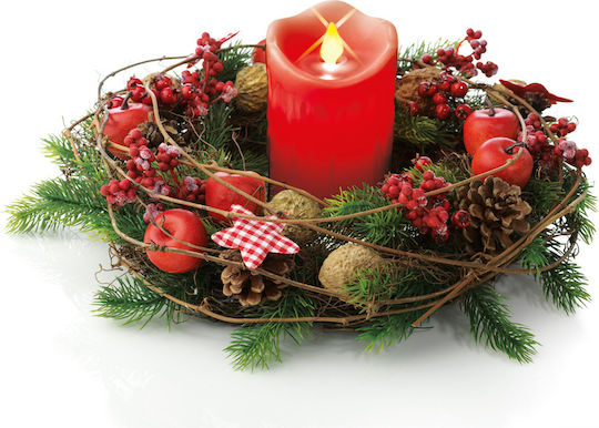Christmas Plastic Red Battery Candle