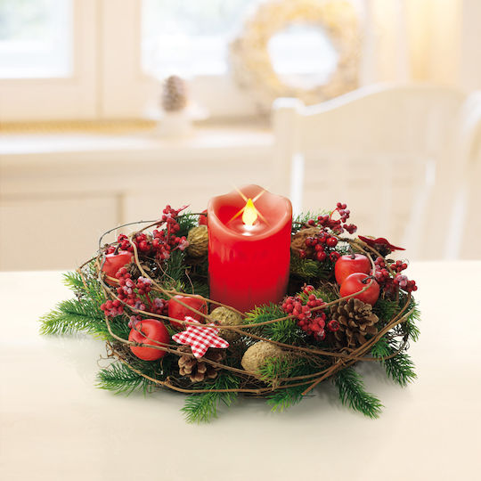 Christmas Plastic Red Battery Candle