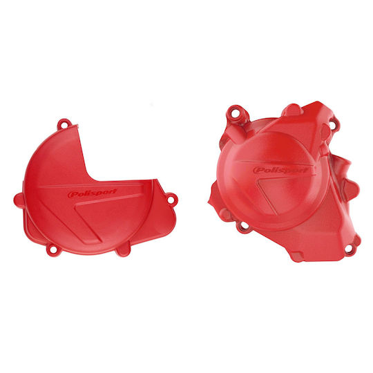 Polisport Motorcycle Engine Cover Protector Red
