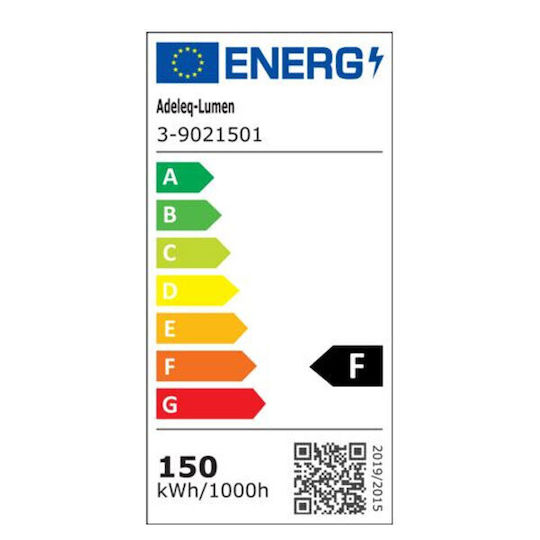 Adeleq Commercial Bell Light 150W Natural White 15000lm with Built-in LED Black Ø27.2xH3.25cm