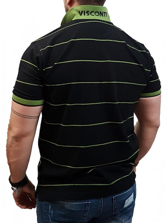 Visconti Herren Kurzarmshirt Polo Schwarz