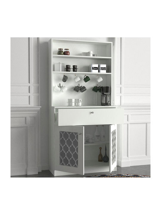 Στήλη Κουζίνας Axel 90x37x183.6cm Λευκό