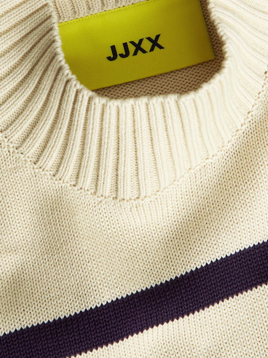 Jack & Jones Damen Langarm Pullover Baumwolle Weiß