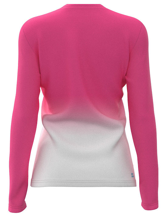 Bidi Badu Women's Athletic Blouse Long Sleeve Pink