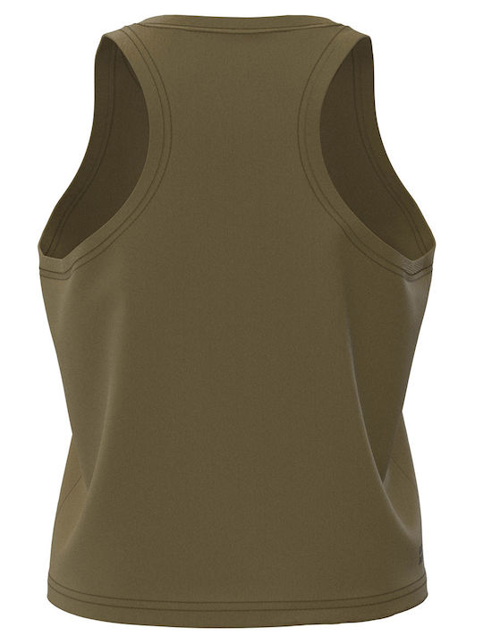 Bidi Badu Damen Sportliches Bluse Ärmellos Khaki