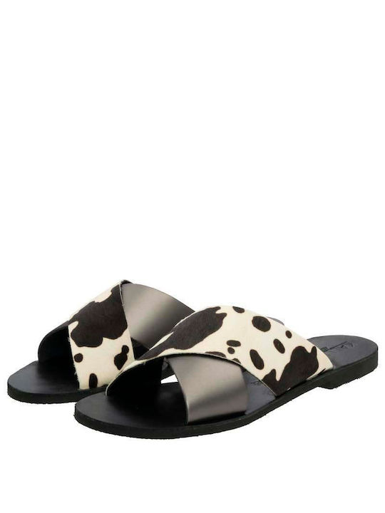 Women's Slippers Kallisto 10870 Steel Matte Cow Kallisto