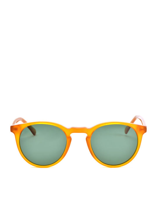 The Glass of Brixton Sunglasses Orange with Acetate Frame & Green Lens