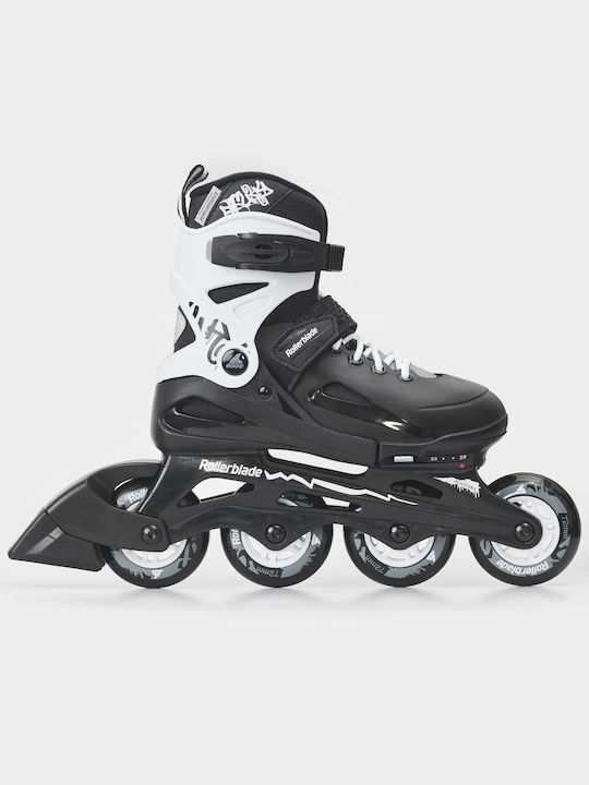 Rollerblade Fury Kids Adjustable Inline Rollers Black