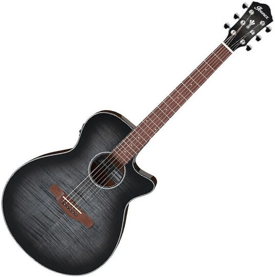 Ibanez Semi-Akustik Gitarre AEG70-TCH Ausschnitt Holzkohle
