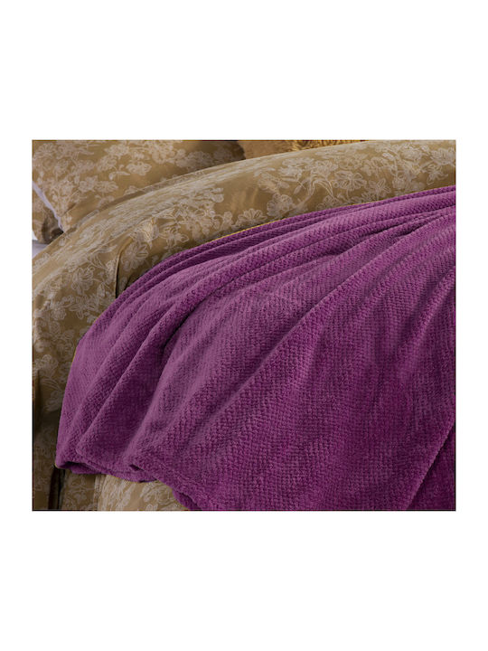 Nef-Nef Homeware Blanket Fleece Queen 240x220cm Record Mauve