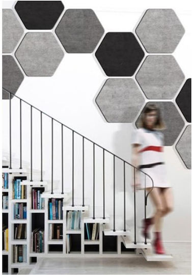 Audiodesigner Ecoplan Circle 100cm Panou Material De Tratament Audio Gri 4 Bucăți