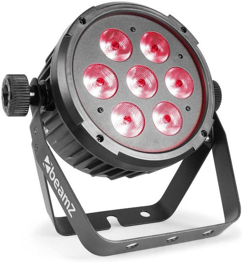BeamZPro Mod de lumină LED PAR DMX BT280 Amber / UV / Roșu / Roșu / Verde / Alb natural