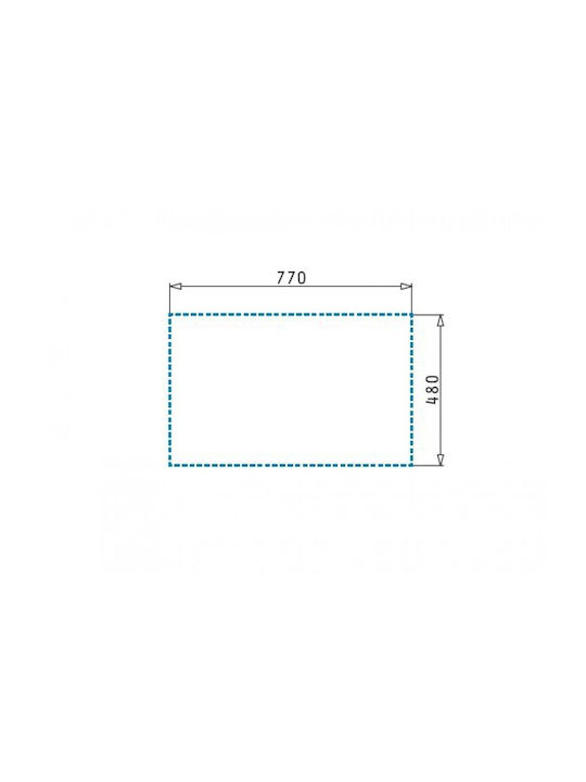 Pyramis Alazia 2B 079810911 Drop-In Мивка от Синтетичен Гранит Ш79xД50см Сняг