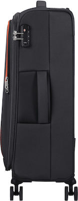 American Tourister Sea Seeker Mittelgroßer Reisekoffer Stoff Charcoal Grey mit 4 Räder Höhe 68cm