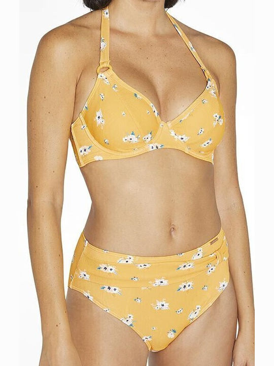 Set Bikini Triunghi Galben