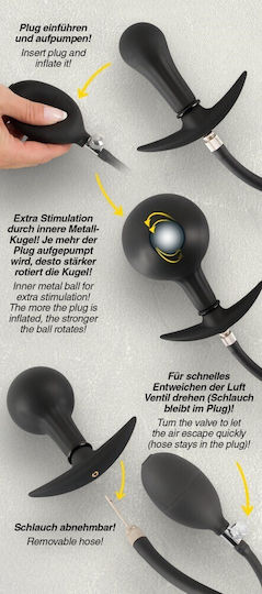 You2Toys Inflatable Anal Plug Schwarz 65cm