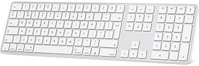 Omoton KB515 Wireless Bluetooth Keyboard Only English US White