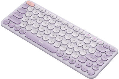 Baseus K01A Tri-Mode Wireless Bluetooth Keyboard Only English US Purple