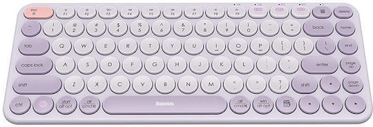 Baseus K01A Tri-Mode Fără fir Bluetooth Doar tastatura Engleză US Violet