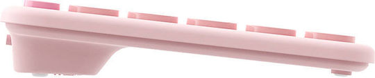 Baseus K01A Tri-Mode Безжично Само клавиатура Английски US Baby Pink