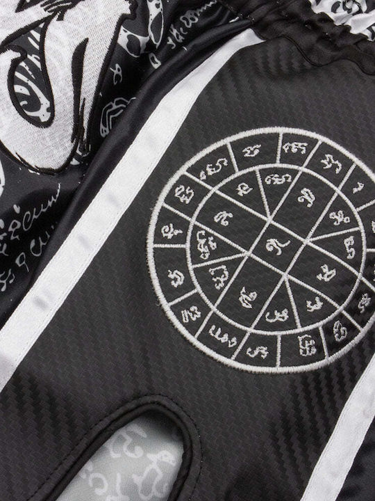 8 Weapons Sak Yant Tigers Men's Kick/Thai Boxing Shorts Black
