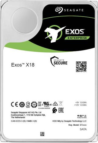 Seagate Exos X18 FastFormat (512e/4Kn) 16000ГБ Хард диск Σκληρи дискове 3.5" SATA III 7200оборотивминута за NAS / Сървър