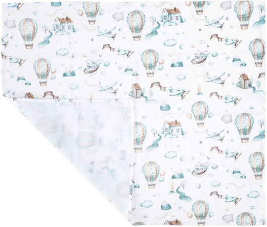 Jukki Pânză Tricou Swaddle Blanket Alb 70x80cm