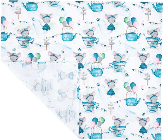 Jukki Pânză Tricou Swaddle Blanket Albastru Deschis 70x80cm