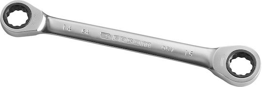 Facom Double Polygon Wrench Straight with Ratchet Mechanism 14x15mm