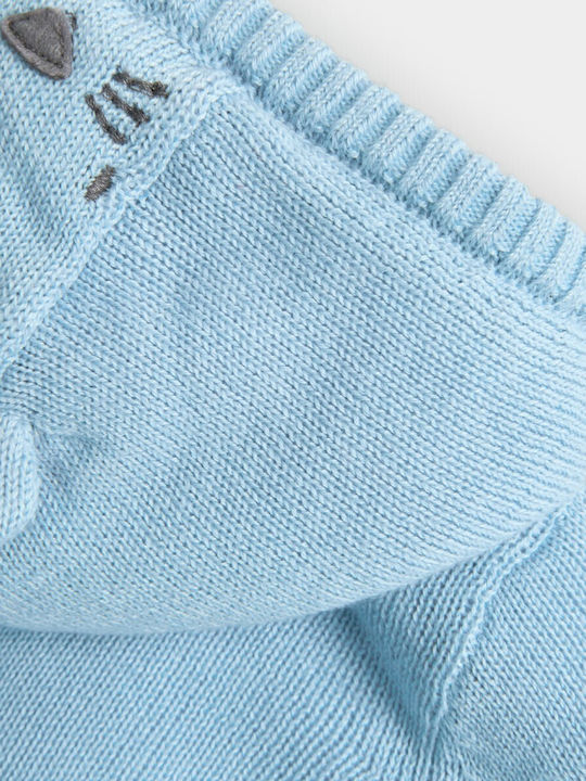 Kids Sweatshirt Cardigan Knitted with Hood Blue