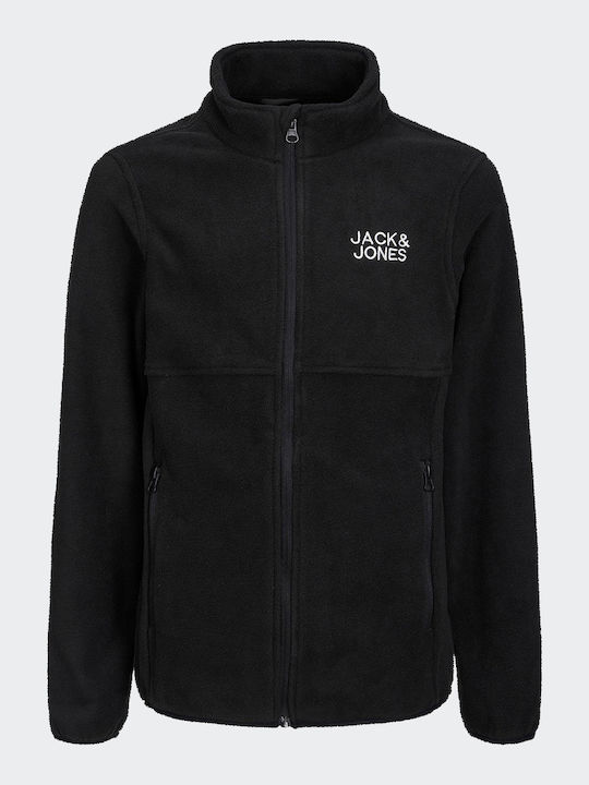 Jack & Jones Boys Fleece Cardigan with Zipper Black