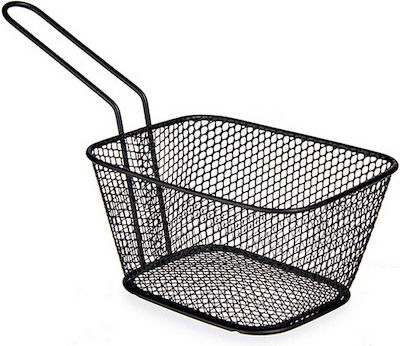 BigBuy Metallic Serving Deep Fry Basket L11.5xW7.5xH24cm