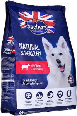 Butcher's Pet Care Skin & Coat Digestion Immune Adult Beed 3kg Dry Food for Adult Dogs with Calf