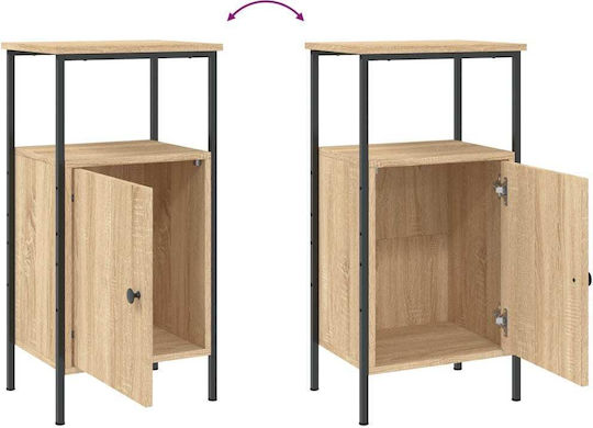Nachttisch Metall Sonoma Oak 41x31x80cm