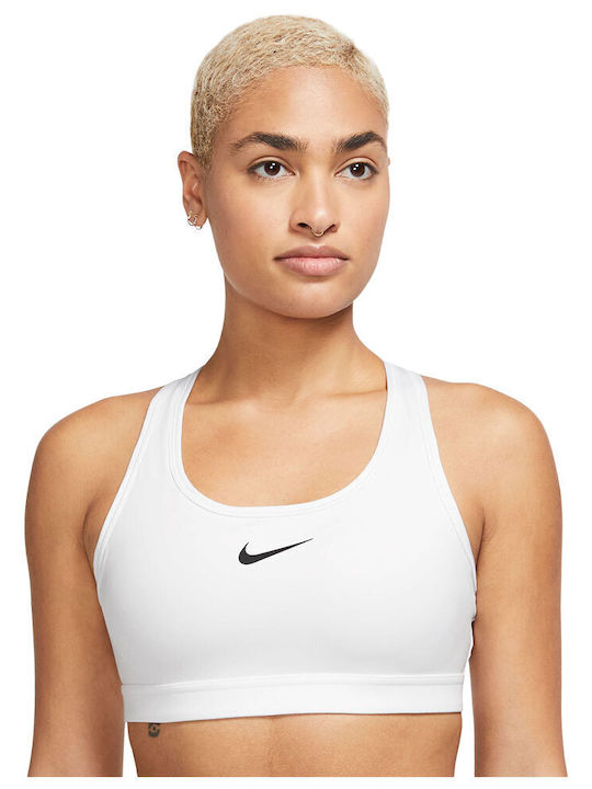 Dri-Fit Swoosh Γυναικείο Αθλητικό Μπουστάκι Λευκό