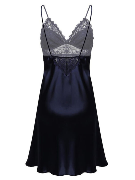 Dkaren Nightgown Maternity Blue