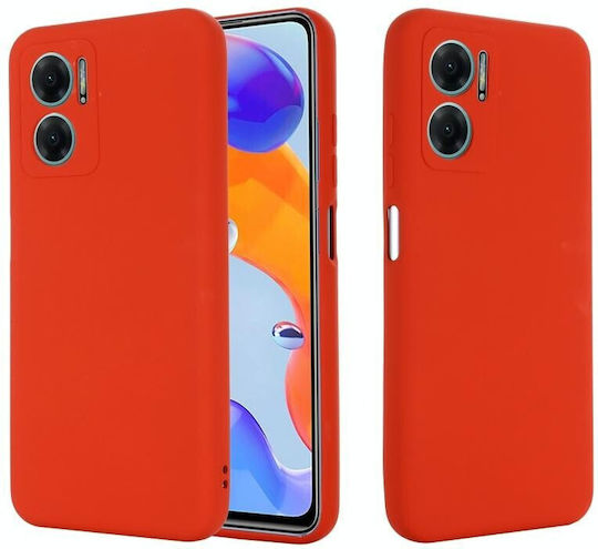 Solid Color Liquid Back Cover Silicone Red (Redmi 10 5G)