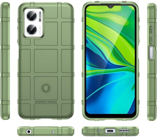 Shield Umschlag Rückseite Silikon Grün (Redmi 10 5G)