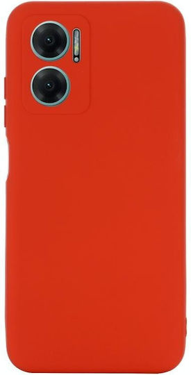 Solid Color Liquid Back Cover Silicone Red (Redmi 10 5G)