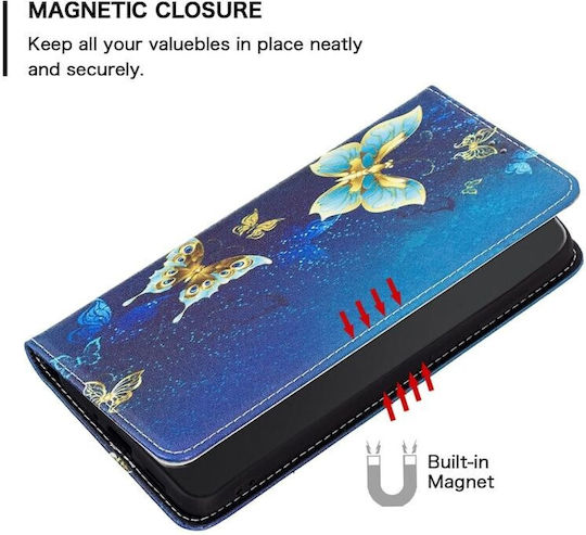 Colored Drawing Invisible Buchen Sie Leder Gold (Redmi 10 5G)