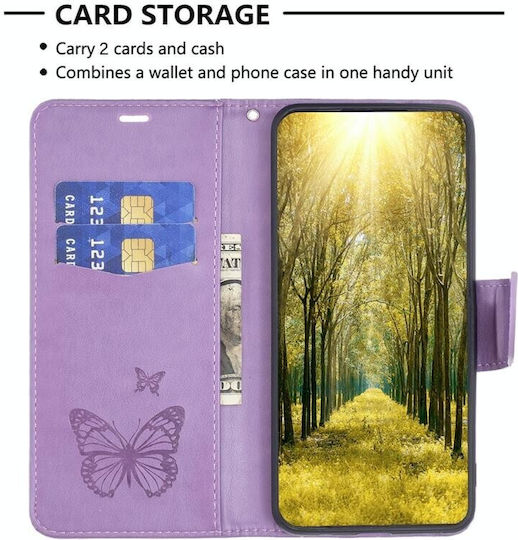 Two Butterflies Wallet Μωβ (Redmi 10 5G)