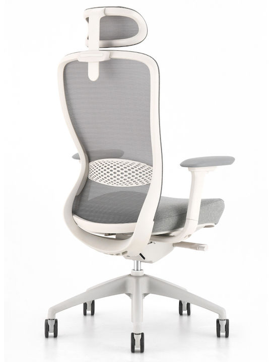 ErgoAction Action Chair VX Καρέκλα Γραφείου με Ανάκλιση και Ρυθμιζόμενα Μπράτσα White / Μπλε