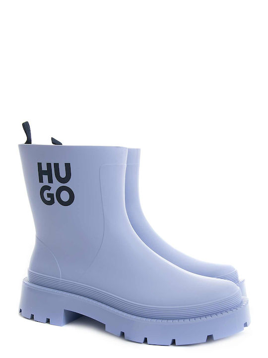 Hugo Jin Schürzen für Catering Damen Gummistiefel Hellblau