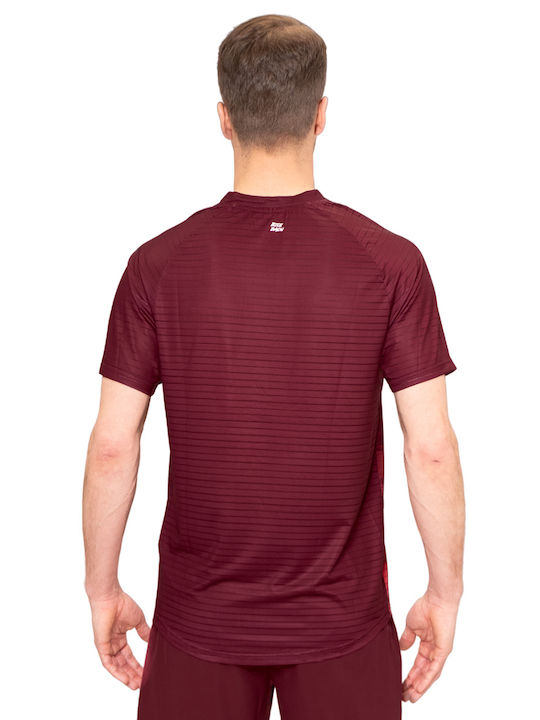 Bidi Badu Bărbați T-shirt Sportiv cu Mânecă Scurtă Burgundy